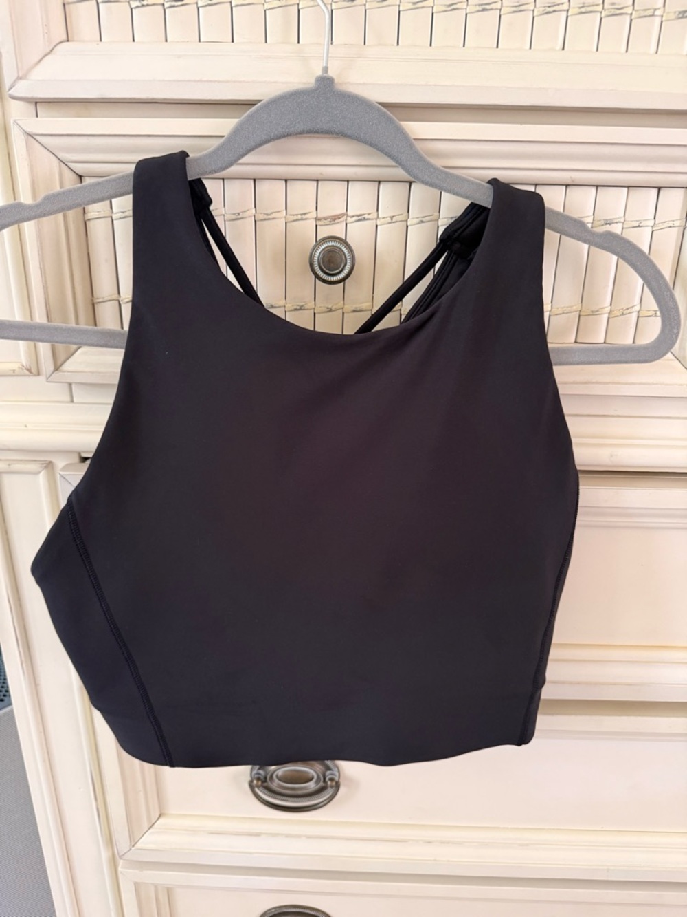 Athleta Black Longline Sports Bra | Racerback | Medium